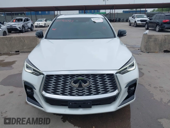 2023 Infiniti QX55 Luxe with VIN 3PCAJ5JR3PF115036, listed as a IAAI auction lot 42290047 with 58,892 mi miles and . Bid and sale history available at DreamBid. Image 12.