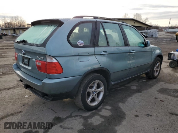 2003 BMW X5 3.0i with VIN 5UXFA53573LV74706, listed as a Copart auction lot 82641044 with 141,589 mi miles and Salvage Title. Bid and sale history available at carsss.com. Image 3.