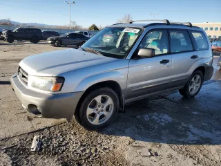 2003 Subaru Forester XS with VIN JF1SG65643H756012, listed as a Copart auction lot 46802715 with 157,296 mi miles and Salvage Title. Bid and sale history available at carsss.com. Image 1.