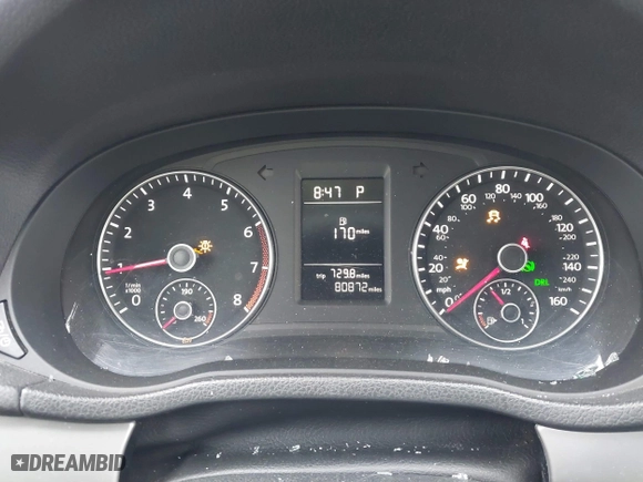 2014 Volkswagen Passat Wolfsburg Ed with VIN 1VWAT7A31EC098634, listed as a IAAI auction lot 41924146 with 80,872 mi miles. Bid and sale history available at carsss.com. Image 7.