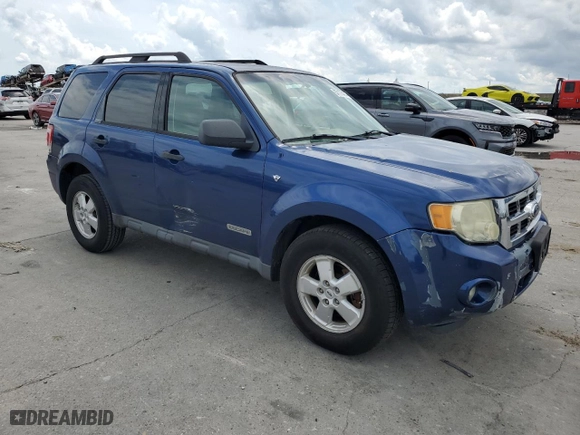 2008 Ford Escape XLT with VIN 1FMCU03108KB12718, listed as a Copart auction lot 57175474 with 152,698 mi miles and Salvage Title. Bid and sale history available at carsss.com. Image 4.