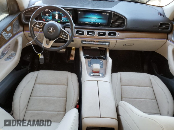 2023 Mercedes-Benz GLS 450 with VIN 4JGFF5KE7PA954520, listed as a Copart auction lot 47780935 with 22,752 mi miles and Salvage Title. Bid and sale history available at DreamBid. Image 8.