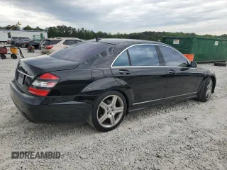 2007 Mercedes-Benz S 550 with VIN WDDNG71X47A121193, listed as a Copart auction lot 54193185 with 233,090 mi miles and Salvage Title. Bid and sale history available at DreamBid. Image 3.