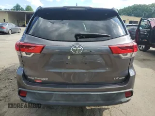 2019 Toyota Highlander LE with VIN 5TDBZRFH5KS930038, listed as a Copart auction lot 61880015 with 85,641 mi miles and Salvage title. Bid and sale history available at DreamBid. Image 6.