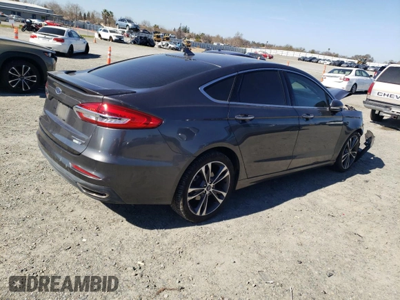 2019 Ford Fusion Titanium with VIN 3FA6P0D96KR154543, listed as a Copart auction lot 47564305 with 91,849 mi miles and Salvage Title. Bid and sale history available at carsss.com. Image 3.