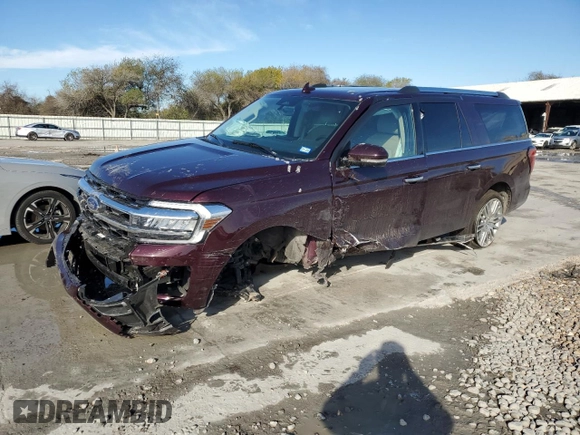 2024 Ford Expedition Max Limited with VIN 1FMJK2A86REA34602, listed as a Copart auction lot 88928385 with 9,781 mi miles and Salvage title. Bid and sale history available at DreamBid. Image 1.