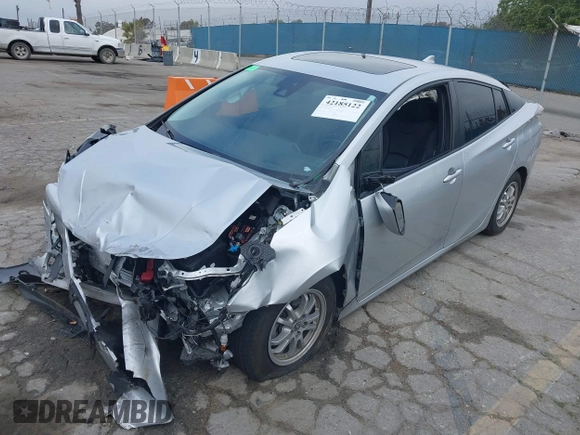 2018 Toyota Prius Two with VIN JTDKARFU0J3056217, listed as a IAAI auction lot 42185122 with 52,344 mi miles and . Bid and sale history available at DreamBid. Image 22.