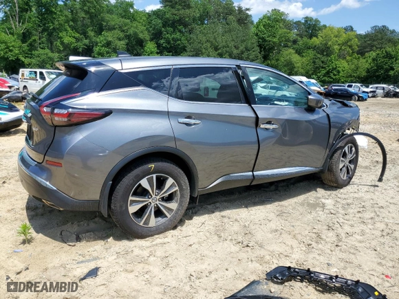 2022 Nissan Murano S with VIN 5N1AZ2AS2NC122981, listed as a Copart auction lot 56567474 with 14,588 mi miles and Salvage Title. Bid and sale history available at carsss.com. Image 3.