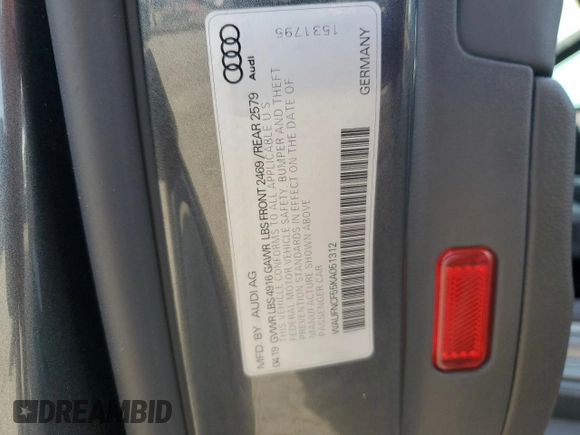 2019 Audi A5 Sportback Prestige with VIN WAUFNCF55KA051312, listed as a Copart auction lot 77605313 with 59,898 mi miles. Bid and sale history available at carsss.com. Image 13.
