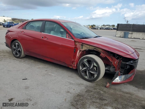 2022 Hyundai Elantra Hybrid Limited with VIN KMHLN4AJXNU019115, listed as a Copart auction lot 45659325 with 74,250 mi miles and Salvage Title. Bid and sale history available at carsss.com. Image 4.
