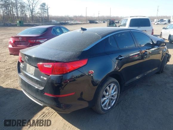 2015 Kia Optima EX with VIN 5XXGN4A7XFG424005, listed as a IAAI auction lot 41894152 with 162,400 mi miles. Bid and sale history available at carsss.com. Image 4.