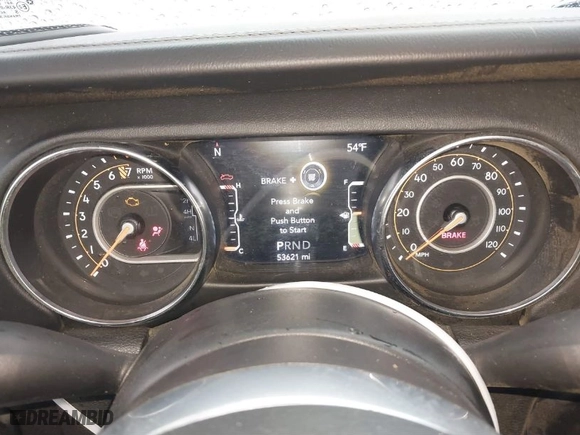 2021 Jeep Gladiator Overland with VIN 1C6HJTFG8ML567025, listed as a IAAI auction lot 41582271 with 53,621 mi miles. Bid and sale history available at carsss.com. Image 7.