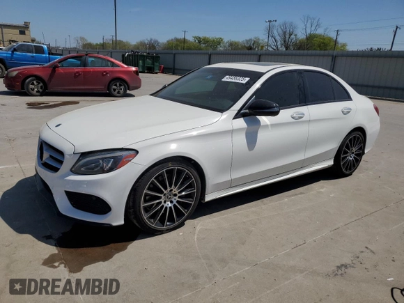 2018 Mercedes-Benz C 300 with VIN 55SWF4JB3JU237454, listed as a Copart auction lot 49486325 with 119,869 mi miles and Salvage Title. Bid and sale history available at DreamBid. Image 1.