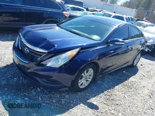 2014 Hyundai Sonata GLS with VIN 5NPEB4AC9EH823827, listed as a IAAI auction lot 41739716 with 118,082 mi miles and . Bid and sale history available at carsss.com. Image 2.