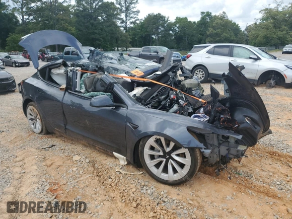2023 Tesla Model 3 with VIN 5YJ3E1EA7PF627103, listed as a Copart auction lot 55493425 with Not provided miles and Non repairable. Bid and sale history available at DreamBid. Image 4.