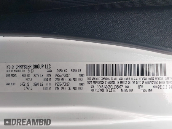 2014 Jeep Wrangler Unlimited Sport with VIN 1C4BJWDG9EL135077, listed as a IAAI auction lot 42324775 with 104,221 mi miles and . Bid and sale history available at DreamBid. Image 9.