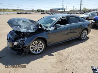2019 Audi A4 Premium Plus with VIN WAUENAF40KN015544, listed as a Copart auction lot 52844645 with Not provided miles and Salvage title. Bid and sale history available at DreamBid. Image 1.