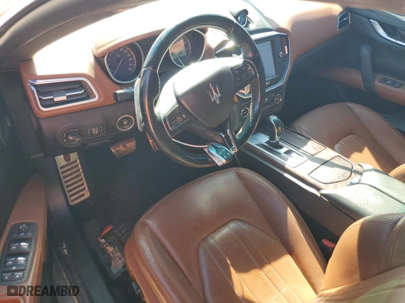 2014 Maserati Ghibli S Q4 with VIN ZAM57RTA0E1113714, listed as a Copart auction lot 46475925 with 0 mi miles and Salvage Title. Bid and sale history available at carsss.com. Image 8.