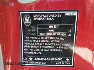 2018 Maserati GranTurismo Sport с VIN ZAM45VLA5J0254000, выставлен на аукционе Copart как лот 57055945 с пробегом 20 301 миль миль и Списание • Salvage title. История ставок и продаж доступна на DreamBid. Изображение 12.