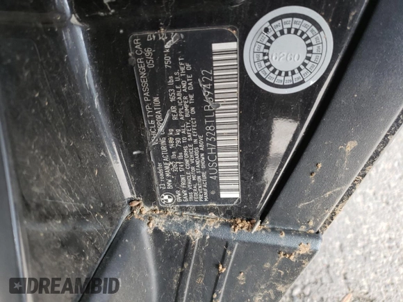 1996 BMW 3 Series Z3 1.9 z VIN 4USCH7328TLB69422, wystawiony jako Copart lot #48329065 z przebiegiem 113 187 mil mil oraz Szkoda całkowita • Salvage title. Historia ofert i sprzedaży dostępna na DreamBid. Obrazek 12.