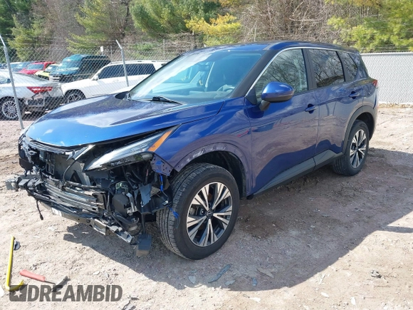 2022 Nissan Rogue SV with VIN 5N1BT3BB7NC694560, listed as a IAAI auction lot 42000129 with 60,299 mi miles. Bid and sale history available at carsss.com. Image 22.