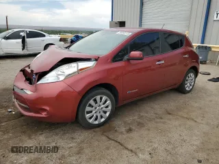 2015 Nissan LEAF S with VIN 1N4AZ0CP1FC313946, listed as a Copart auction lot 59850115 with 60,607 mi miles and Salvage title. Bid and sale history available at DreamBid. Image 1.