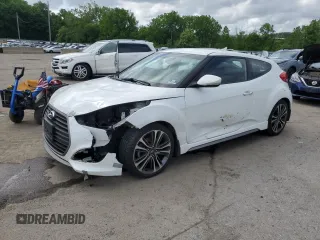 2016 Hyundai Veloster Turbo with VIN KMHTC6AE8GU279083, listed as a Copart auction lot 60443225 with 103,382 mi miles and Salvage title. Bid and sale history available at DreamBid. Image 1.