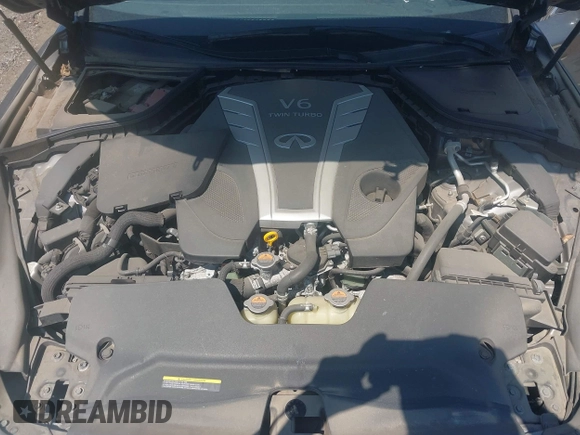 2018 Infiniti Q50 Red Sport 400 with VIN JN1FV7AP7JM461628, listed as a IAAI auction lot 42622062 with 58,561 mi miles and . Bid and sale history available at DreamBid. Image 10.