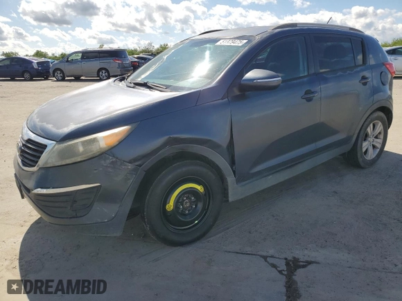 2012 Kia Sportage LX with VIN KNDPB3A25C7228825, listed as a Copart auction lot 51379475 with 184,372 mi miles and Salvage Title. Bid and sale history available at carsss.com. Image 1.