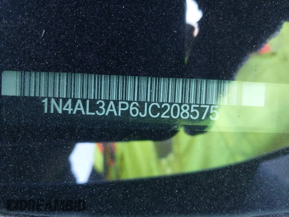 2018 Nissan Altima SR with VIN 1N4AL3AP6JC208575, listed as a IAAI auction lot 41725408 with 115,406 mi miles and . Bid and sale history available at DreamBid. Image 17.