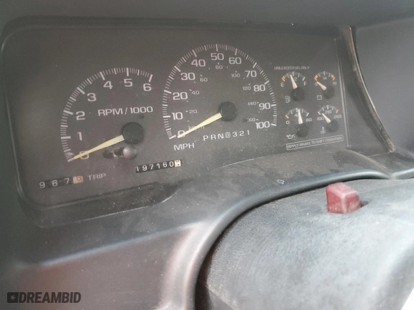 1998 Chevrolet Tahoe with VIN 1GNEK13R0WJ350576, listed as a Copart auction lot 41668075 with 197,160 mi miles and Clean Title. Bid and sale history available at carsss.com. Image 9.