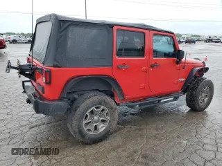 2014 Jeep Wrangler Unlimited Rubicon X with VIN 1C4BJWFG9EL322266, listed as a Copart auction lot 54381095 with 126,850 mi miles and Salvage title. Bid and sale history available at DreamBid. Image 3.