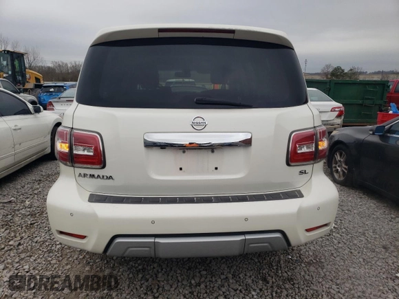 2017 Nissan Armada SL with VIN JN8AY2ND6H9006806, listed as a Copart auction lot 43195265 with 126,955 mi miles and Salvage Title. Bid and sale history available at carsss.com. Image 6.