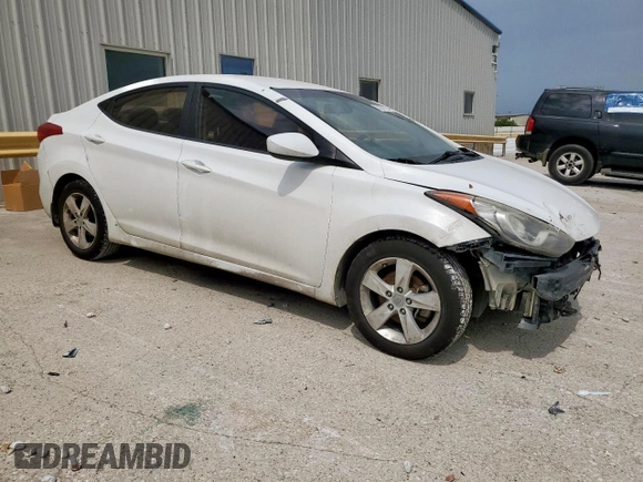2013 Hyundai Elantra GLS with VIN 5NPDH4AE8DH435627, listed as a Copart auction lot 57332135 with 206,776 mi miles and Salvage title. Bid and sale history available at DreamBid. Image 4.