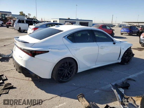 2023 Lexus IS with VIN JTHGZ1B25P5058903, listed as a Copart auction lot 80471974 with 13,044 mi miles and Salvage Title. Bid and sale history available at carsss.com. Image 3.