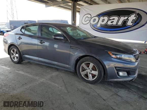 2015 Kia Optima LX with VIN 5XXGM4A70FG442144, listed as a Copart auction lot 55502955 with 118,429 mi miles and Clean Title. Bid and sale history available at DreamBid. Image 4.