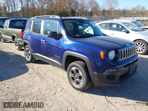 2017 Jeep Renegade Sport with VIN ZACCJBAB4HPG49795, listed as a IAAI auction lot 41017099 with 78,348 mi miles and . Bid and sale history available at carsss.com. Image 1.