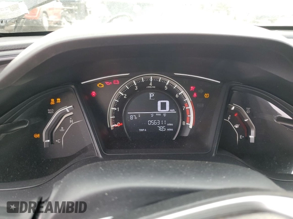 2017 Honda Civic LX with VIN 19XFC2F51HE033270, listed as a Copart auction lot 53143385 with 56,311 mi miles and Salvage Title. Bid and sale history available at DreamBid. Image 9.