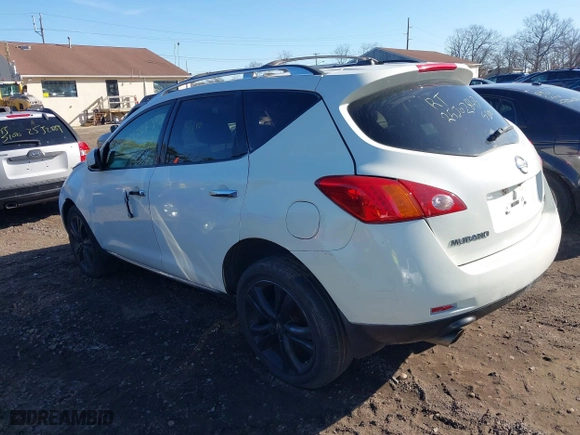 2009 Nissan Murano SL with VIN JN8AZ18W59W116009, listed as a IAAI auction lot 41831894 with 999,999 mi miles. Bid and sale history available at carsss.com. Image 3.