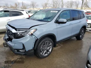 2023 Honda Passport EX-L with VIN 5FNYF8H58PB035042, listed as a Copart auction lot 36887654 with 3,263 mi miles and Salvage title. Bid and sale history available at DreamBid. Image 1.