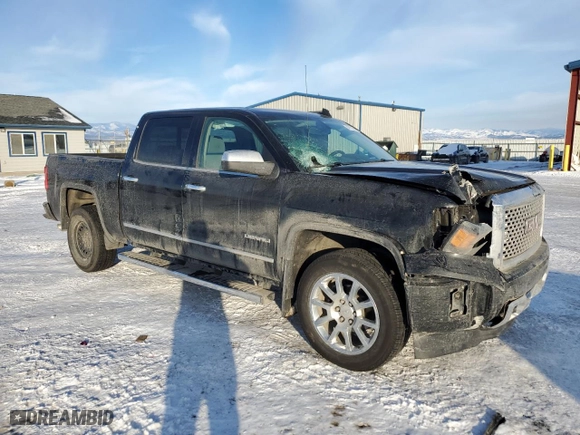 2015 GMC Sierra 1500 Denali with VIN 3GTU2WEC7FG134638, listed as a Copart auction lot 88152815 with 94,608 mi miles and Salvage Title. Bid and sale history available at carsss.com. Image 4.