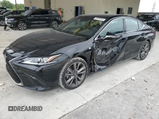 2021 Lexus ES 350 F Sport with VIN 58AGZ1B1XMU106135, listed as a Copart auction lot 58690265 with 25,841 mi miles and Salvage title. Bid and sale history available at DreamBid. Image 1.