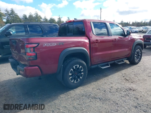 2022 Nissan Frontier S with VIN 1N6ED1EK9NN612988, listed as a IAAI auction lot 41140327 with 21,386 mi miles. Bid and sale history available at carsss.com. Image 4.