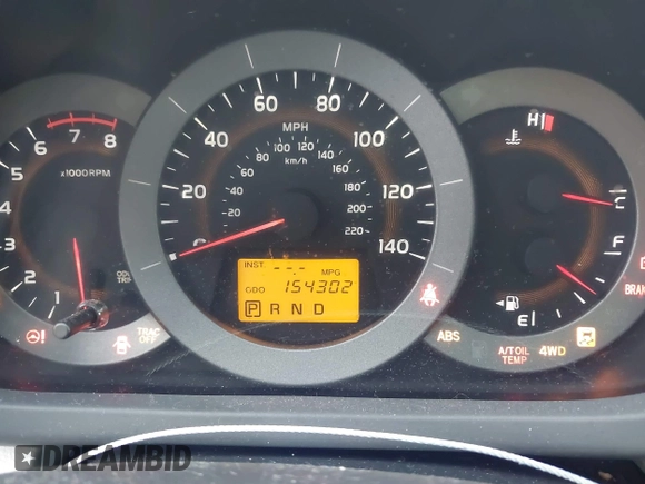 2012 Toyota RAV4 Limited with VIN 2T3DF4DVXCW262203, listed as a IAAI auction lot 42196303 with 154,302 mi miles. Bid and sale history available at carsss.com. Image 7.