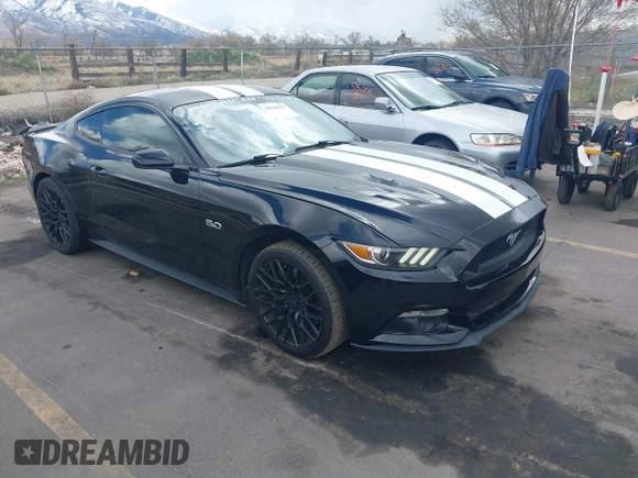 2016 Ford Mustang GT with VIN 1FA6P8CF8G5318052, listed as a IAAI auction lot 41946337 with 126,611 mi miles. Bid and sale history available at carsss.com. Image 1.
