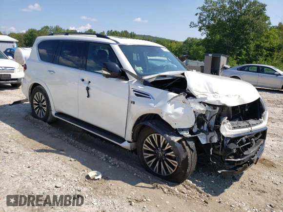 2021 Nissan Armada SL with VIN JN8AY2BB1M9791538, listed as a Copart auction lot 69201584 with 53,565 mi miles and Salvage Title. Bid and sale history available at carsss.com. Image 4.