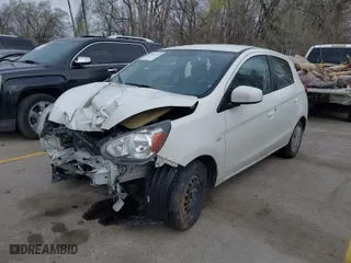 2019 Mitsubishi Mirage ES with VIN ML32A3HJ8KH016670, listed as a IAAI auction lot 41867607 with 76,571 mi miles. Bid and sale history available at carsss.com. Image 2.