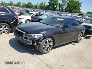 2014 BMW 2 Series 228i with VIN WBA1F5C58EV256093, listed as a Copart auction lot 57579434 with 74,596 mi miles and Salvage Title. Bid and sale history available at carsss.com. Image 2.