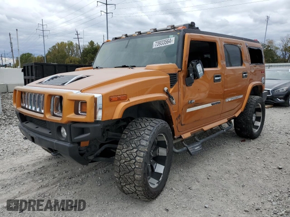 2006 Hummer H2 with VIN 5GRGN23U46H115817, listed as a Copart auction lot 73933564 with 128,671 mi miles and Salvage Title. Bid and sale history available at carsss.com. Image 1.