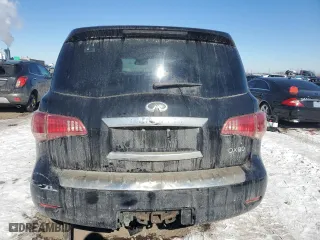 2017 Infiniti QX80 Signature Edition with VIN JN8AZ2NE5H9158159, listed as a Copart auction lot 45513605 with 127,249 mi miles and Salvage Title. Bid and sale history available at carsss.com. Image 6.